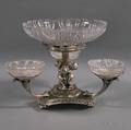 Silverplated and Crystal Epergne