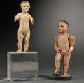 Two Italian Carved and Polychromepainted Wood Figures