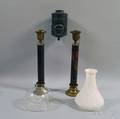 Pair of Caldwell Brass and Lacquer Table Lamps