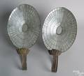 Pair of mirrored tin wall sconces 19th c