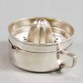 Modern Sterling Silver Twopiece Citrus Juicer