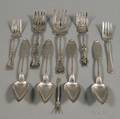 Ten Silver Flatware Serving Items