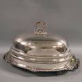 Sheffield Silverplated WellandTree Platter with Domed Cover