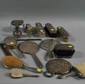 Group of Sterling Silvermounted Dresser Items
