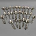 Twentyfive Miscellaneous Sterling Silver Teaspoons