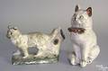 Chalkware cat bank late 19th c