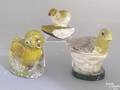 Two chalkware chicks late 19th c