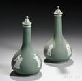 Eight Wedgwood Light Green Jasper Items
