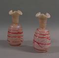 Pair of Threaded Glass Vases