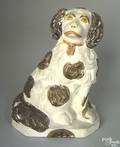 Chalkware figure of a spaniel late 19th c
