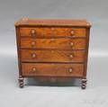 English Victorian Mahogany and Mahogany Veneer Chest of Drawers