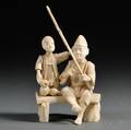 Ivory Carving of a Fisherman