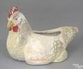 Chalkware hen centerpiece bowl ca 1900