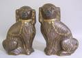 Pair of chalkware spaniels early 20th c