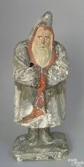 Chalkware figure of Santa Claus ca 1900