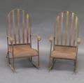 Pair of Iron Garden Rocking Chairs