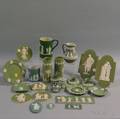 Twentyfour Assorted Wedgwood Green Jasper Items