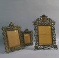 Three Brass Rococostyle Picture Frames