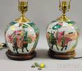 Pair of Chinese Export Lamps