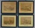 Nine Framed Sporting Prints and a Currier  Ives Engraving Single