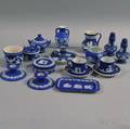 Seventeen Wedgwood Dark Blue Jasper Items
