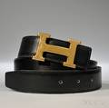 Hermes Black Leather Belt