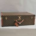 Antique Louis Vuitton Monogrammed Hardcase Bisten 50 Luggage
