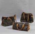 Three Louis Vuitton Monogrammed Leather Handbags