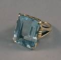 14kt Gold and Aquamarine Cocktail Ring