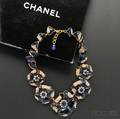 Chanel Blue Glass Floriform Necklace
