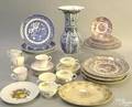 Misc group of Staffordshire to include plates and cups and saucers