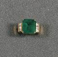 18kt Gold Emerald and Diamond Ring