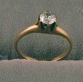 10kt Gold Diamond Solitaire