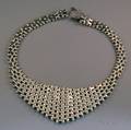 Flexible Mexican Sterling Silver Bib Necklace