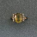 14kt Gold Yellow Sapphire and Diamond Ring