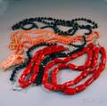Group of Onyx and Coral Jewelry