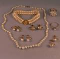 Group of Pearl and Gold Jewelry