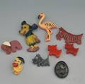 Nine Bakelite and Plastic Animals Mostly Brooches