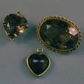 Three Pieces of 14kt Goldmounted Smoky Topaz Jewelry