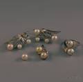 Small Group of 14kt White Gold Pearl and Diamond Jewelry