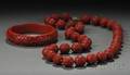 Faux Cinnabar Bangle and Beads