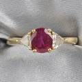 18kt Gold Ruby and Diamond Ring