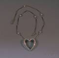 Platinum Diamond and Pearl Heart Necklace