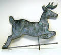 Hollow body tin running deer weathervane with directionals