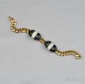 18kt Gold Onyx and Diamond Bracelet