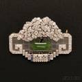 Art Deco Diamond and Gemset Brooch JE Caldwell  Co