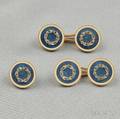 Edwardian 18kt Gold and Enamel Cuff Links