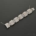 Art Deco Platinum and Diamond Bracelet