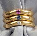 18kt Gold Gemset Stacking Rings Angela Cummings