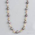 18kt Gold Tahitian Pearl and Moonstone Necklace Prince Dimitri